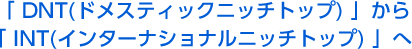 「 DNT(ドメスティックニッチトップ) 」から「 INT(インターナショナルニッチトップ) 」へ 